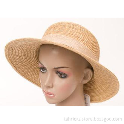 Sinamay Flower Womens Sun Hats / Straw Braid With 8.5cm Bri